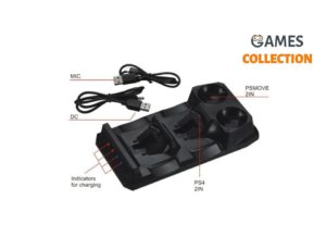 Зарядка беспроводных контроллеров PS4 2шт PS Move 2шт 4в1