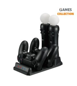 Зарядка беспроводных контроллеров PS4 2шт PS Move 2шт 4в1