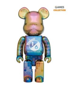 Bearbrick Project 1_6 Black Clear Chrome 400% (28см)