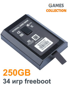HDD Xbox360 250 ГБ Жесткий диск Оригинал 34 игры Freeboot (Б/У)