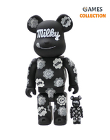 Bearbrick Milky (чорний) 400% (28cm)-thumb