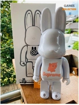 Bearbrick Rabbrick Supreme Белый 400% (28см)-thumb