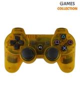Бездротовий Джойстик PS3 (прозорий жовтий)-thumb