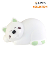 Силиконовый Ночник Спящий Кот Зеленый (Светильник)-thumb