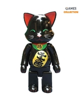 Bearbrick Nyabrick Beckoning Кот Черный 400% (28см)-thumb