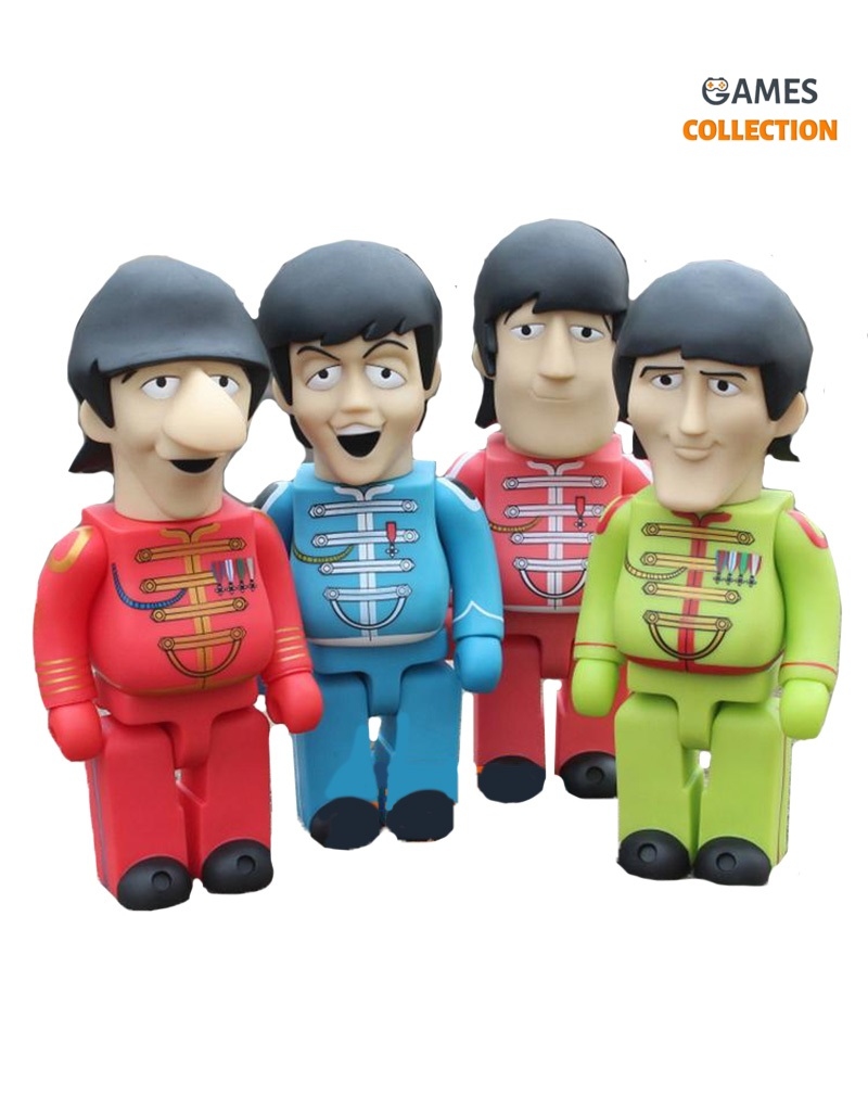 Bearbrick The Beatles Битлз разноцветные 4шт. 400% (28см)-thumb