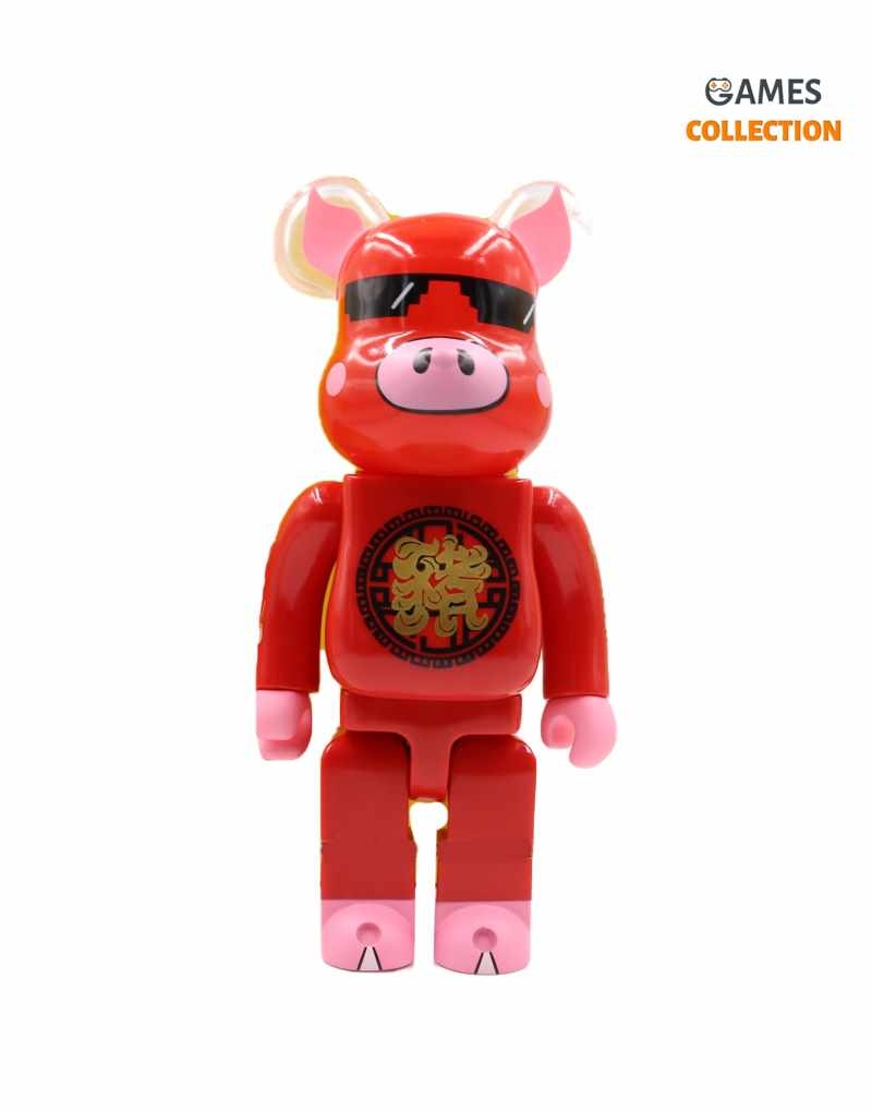 Bearbrick Свинья Красный 400% (28см)-thumb