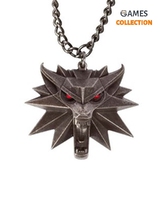 Кулон 3D Відьмак (The Witcher) медальйон Геральт метал червоні очі-thumb