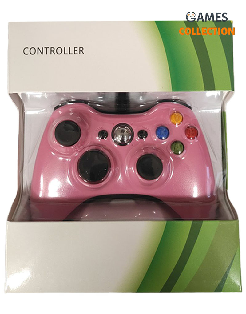 Дротовий геймпад Xbox 360 / Windows Джойстик USB (Рожевий)-thumb