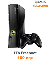 Xbox 360 Slim/E 1 TB Freeboot 200 Игр-thumb