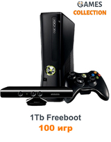 Xbox 360 Slim/E 1 TB Freeboot 200 игр+Kineсt-thumb