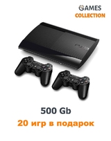 PS3 Super SLIM Б.У 500 GB + 20 ИГР + 2 ДЖОЙСТИКА-thumb