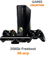 Xbox 360 Slim/E 250 Gb Freeboot 30 игр+Kineсt+2 Джойстик-thumb