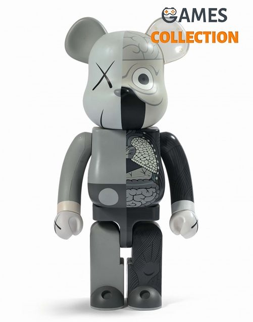 Bearbrick Dissected Companion Беарбрик серый 400% (28см)-thumb