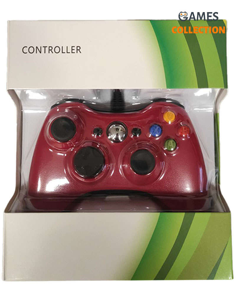 Дротовий геймпад Xbox 360 / Windows Джойстик USB (Червоний)-thumb