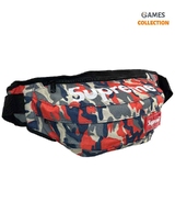 Сумка-бананка Supreme Камуфляж (Красная)-thumb