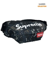 Сумка-бананка Supreme Камуфляж (Черная)-thumb