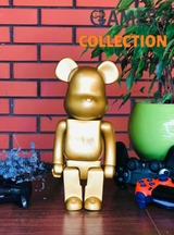Bearbrick Hirapushin (Pure Gold Foil) 400% (28 см) Gold-thumb