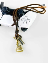 Кожаный Шнурок на шею с Кулоном Трубка-thumb