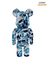 Bearbrick A Bathing Ape ABC Camo Blue 400% (28см)-thumb