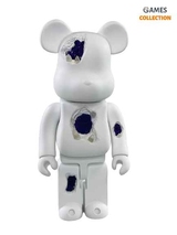 Bearbrick Art OverTurn Dark Blue Crystal (Синий Кристалл) 400% (28см)-thumb