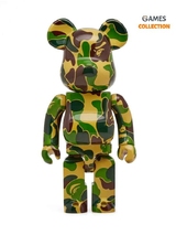 Bearbrick A Bathing Ape ABC Camo Green 400% (28см)-thumb