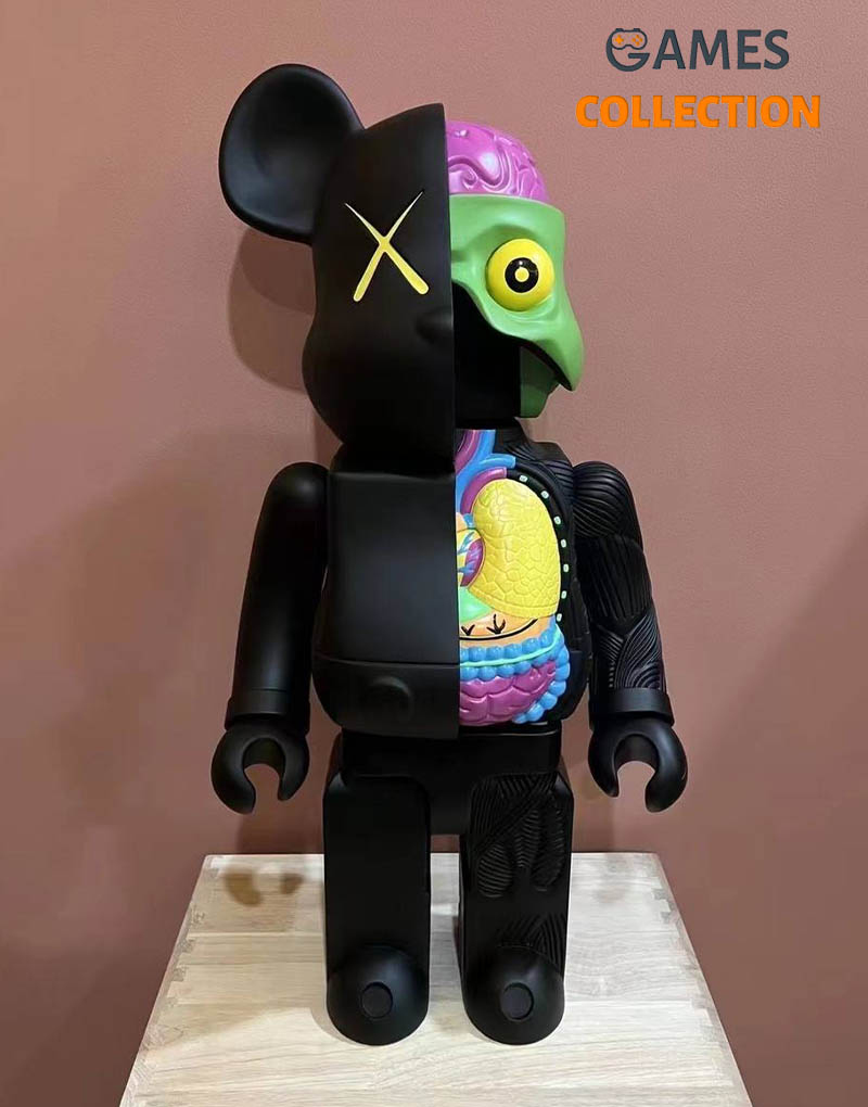 Bearbrick Kaws dissected black (черный) 1000% (70 см)-thumb