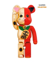 Bearbrick Maneki Neko Gold_Red 400% (28см)-thumb