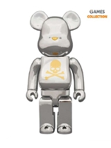 Bearbrick Mastermind Japan Chrome Silver 400% (28см)-thumb
