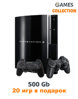 PS3 Fat Б.У 500 GB+20 игр+2 джойстика-thumb