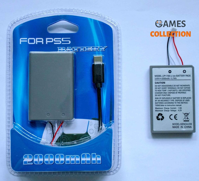 Акумулятор для геймпада DualSense PlayStation 5 LIP1708 2000mAh з USB-кабелем-thumb