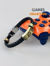 Наруто. Кожа+Сталь (Браслет)-thumb