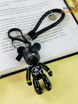 Брелок Bearbrick с ремешком Череп (Черный)-thumb