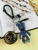 Брелок Bearbrick Ромбики Капитан Америка (Синий) Тройной-thumb