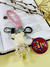 Брелок Bearbrick Супермен (Фосфорный) Тройной-thumb