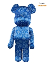 Bearbrick x Clot x Nike (Синий шелк) 1000% (70 см)-thumb