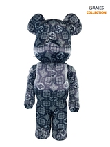 Bearbrick x Clot x Nike (Черный шелк) 1000% (70 см)-thumb