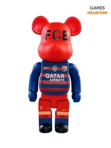 Bearbrick FCB Qatar Airways Suarez 9 Unicef 400% (28 см)-thumb