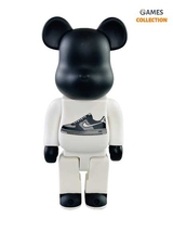 Bearbrick Nike Lunar AIR force (AF1) Черная голова 400% (28 см)-thumb