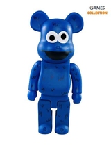 Bearbrick Улица Сезам Cookie Monster Синий 400% (28см)-thumb
