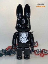 BEARBRICK Rabbit Black 400% (28cm)-thumb