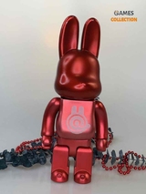BEARBRICK Rabbit Red 400% (28cm)-thumb