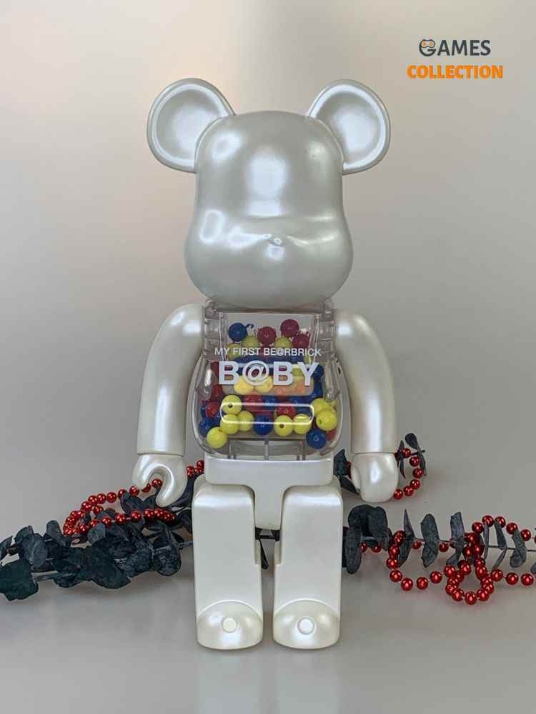 MY FIRST BE＠RBRICK B＠BY White 400%  Жемчужный (28cm)-thumb