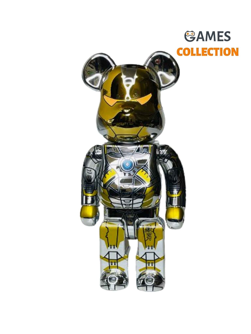 Bearbrick x Sorayama x Marvel Iron Man (Фігурка Залізна людина) 400% (28см)-thumb