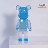 Bearbrick Смола Блакитний Прозорий 400% (28 см)-thumb