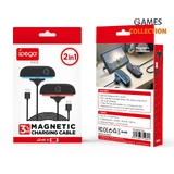 Магнітний кабель зарядки 2-в-1 для контролерів Nintendo Switch 2, 3 м (IPEGA PG-SW2119A)-thumb