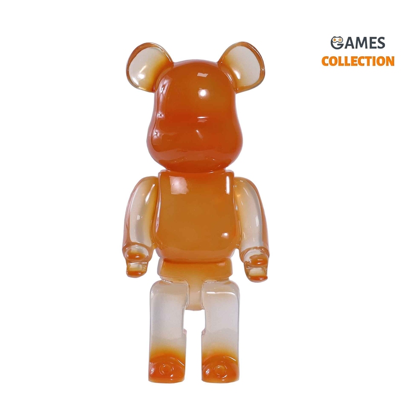 Bearbrick Смола Коричневий Прозорий 400% (28см)-thumb