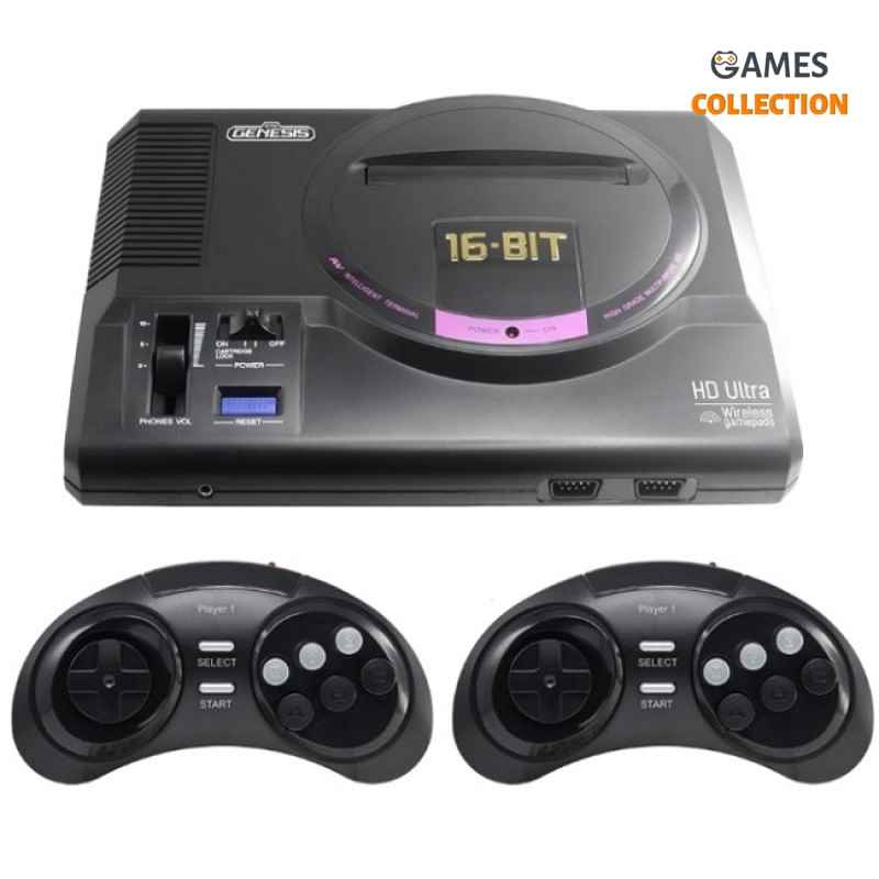 Игровая консоль Retro Genesis 16 bit HD Ultra (225 игр, 2 беспроводных джойстика, HDMI кабель)-thumb