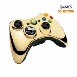 Геймпад беспроводной (Xbox 360) Wireless Controller Chrome Gold-thumb