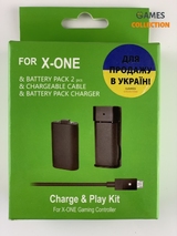 FOR Charger Play Kit(4 в 1)2 аккумулятора провод блок (XBOX ONE)-thumb